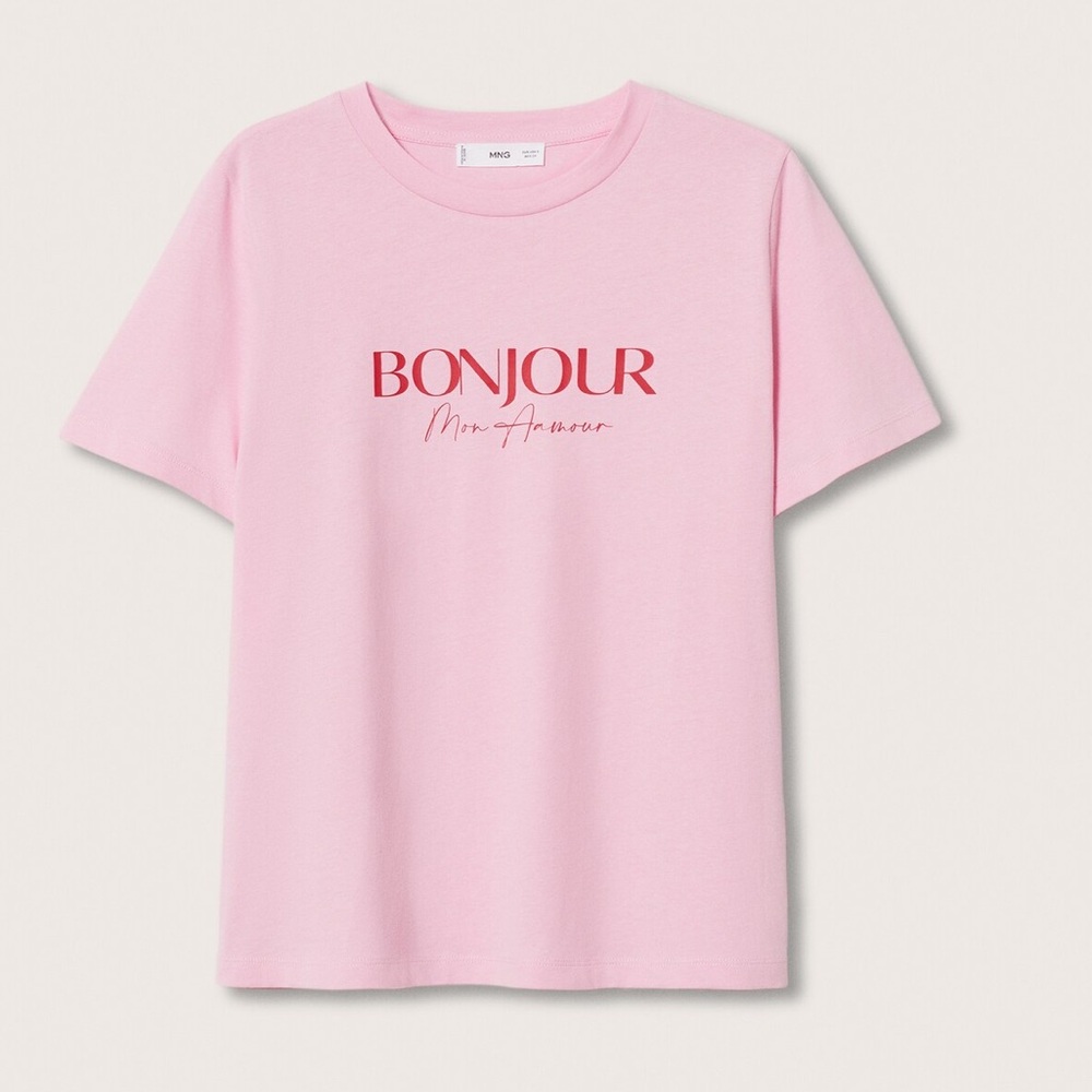 Mango Cotton Message Tee - Picture 4 of 11